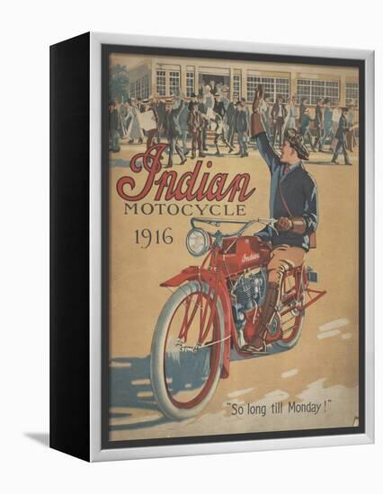 Smithsonian Libraries: Indian Motorcycle Cover-null-Framed Stretched Canvas