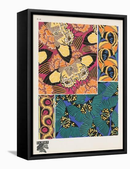 Smithsonian Libraries: Papillons (Butterflies) by E. A. Séguy-null-Framed Stretched Canvas