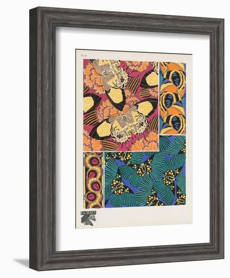 Smithsonian Libraries: Papillons (Butterflies) by E. A. Séguy-null-Framed Art Print