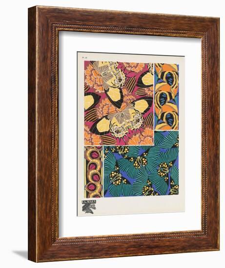 Smithsonian Libraries: Papillons (Butterflies) by E. A. Séguy-null-Framed Art Print