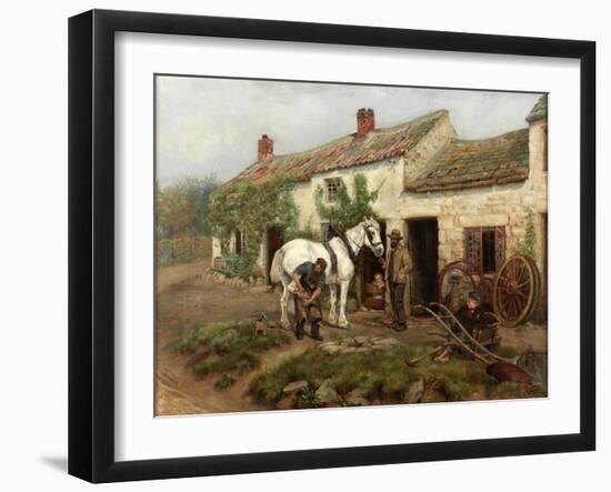 Smithy, Hexham Bridge End, 1885-Ralph Hedley-Framed Giclee Print