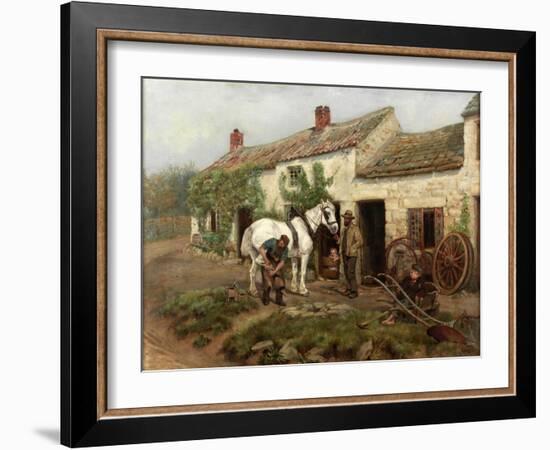 Smithy, Hexham Bridge End, 1885-Ralph Hedley-Framed Giclee Print