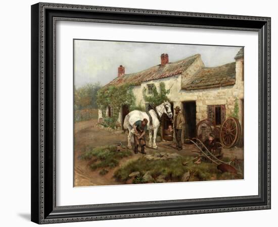 Smithy, Hexham Bridge End, 1885-Ralph Hedley-Framed Giclee Print