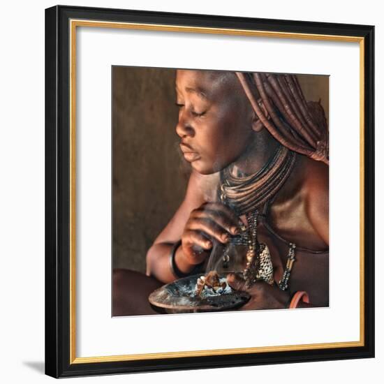 smoke bath in the hut-Piet Flour-Framed Photographic Print