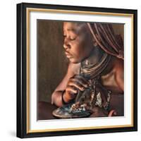 smoke bath in the hut-Piet Flour-Framed Photographic Print