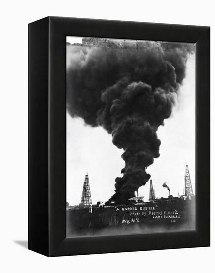 Smoke Billowing from an Oil Well Fire-null-Framed Premier Image Canvas