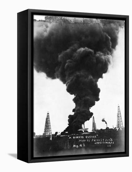 Smoke Billowing from an Oil Well Fire-null-Framed Premier Image Canvas