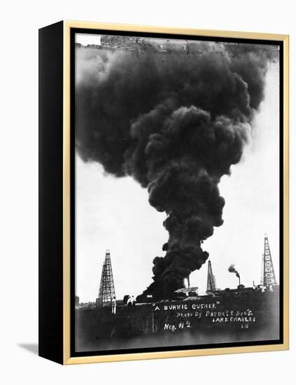 Smoke Billowing from an Oil Well Fire-null-Framed Premier Image Canvas