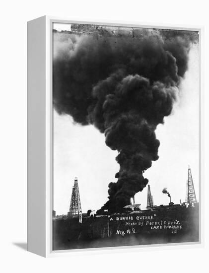 Smoke Billowing from an Oil Well Fire-null-Framed Premier Image Canvas