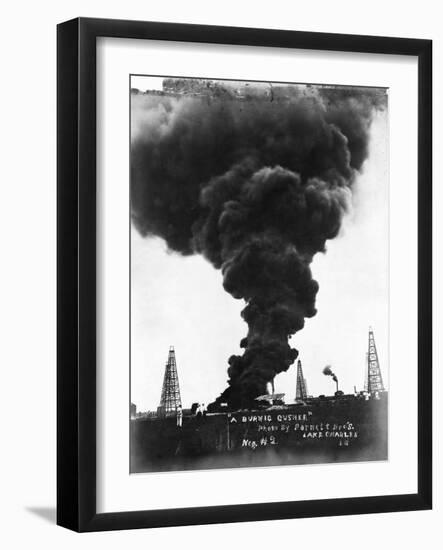 Smoke Billowing from an Oil Well Fire-null-Framed Photographic Print