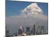 Smoke from the Station Fire Rises over Downtown Los Angeles-null-Mounted Photographic Print