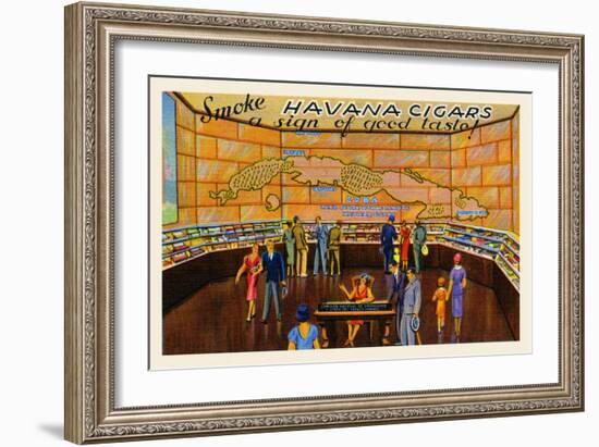 Smoke Havana Cigars-Curt Teich & Company-Framed Art Print