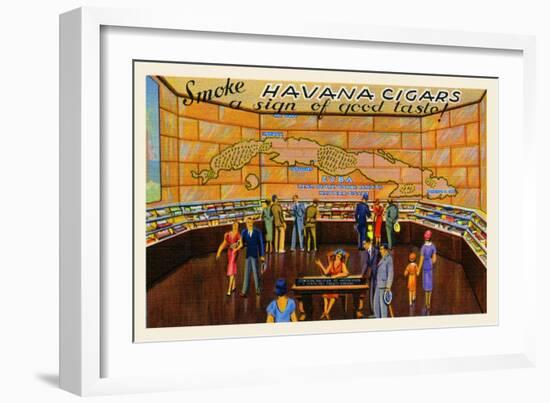 Smoke Havana Cigars-Curt Teich & Company-Framed Art Print