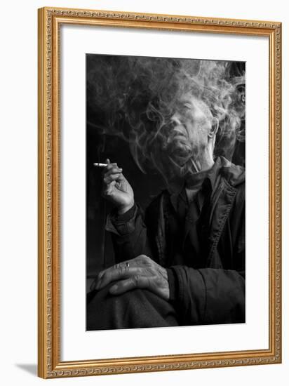 Smoke Man 1-Moises Levy-Framed Photographic Print