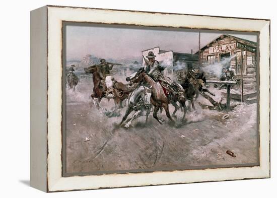 Smoke of a .45, 1908-Charles Marion Russell-Framed Premier Image Canvas