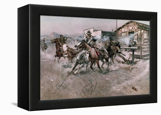 Smoke of a .45, 1908-Charles Marion Russell-Framed Premier Image Canvas