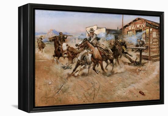 Smoke of A .45-Charles Marion Russell-Framed Stretched Canvas