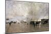 Smoke on the Paris Circuit Line, 1885-Luigi Loir-Mounted Giclee Print