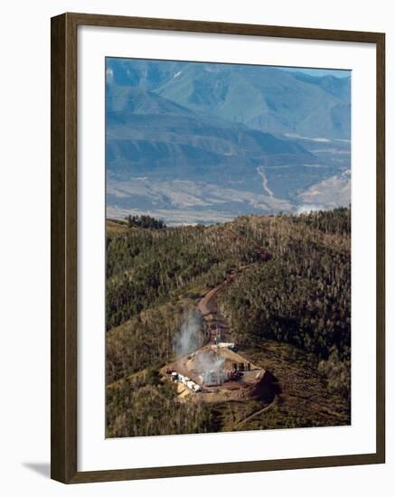 Smoke Rises from a Drilling Rig on the Roan Plateau-Peter M. Fredin-Framed Photographic Print