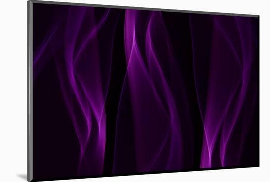 Smoke Shapes in Purple-Heidi Westum-Mounted Photographic Print