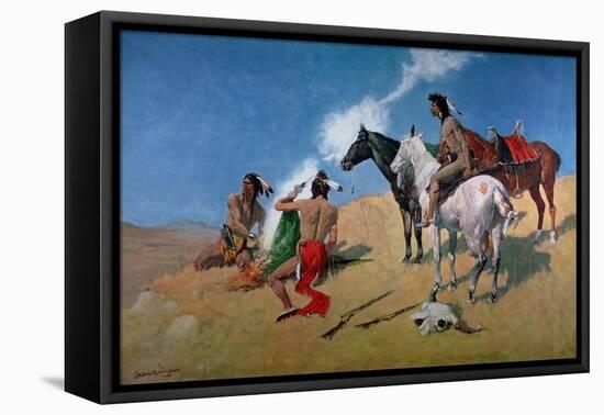 Smoke Signals-Frederic Sackrider Remington-Framed Premier Image Canvas