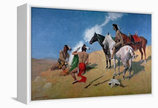 Smoke Signals-Frederic Sackrider Remington-Framed Premier Image Canvas