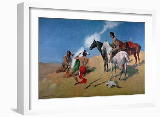 Smoke Signals-Frederic Sackrider Remington-Framed Giclee Print