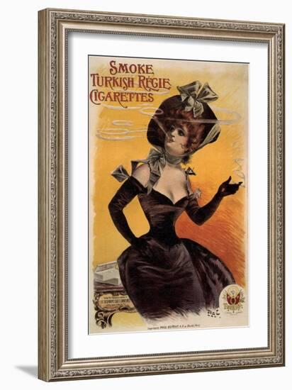 Smoke Turkish Regie Cigarettes, 1895-Jean de Paléologue-Framed Giclee Print