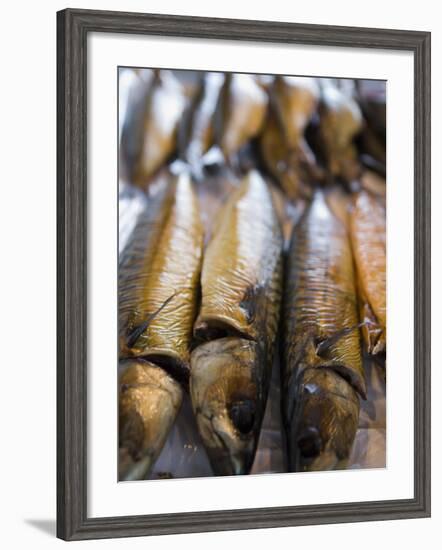 Smoked Herring in Fish Market, Bruges, Belgium, Europe-Martin Child-Framed Photographic Print