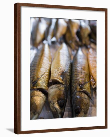 Smoked Herring in Fish Market, Bruges, Belgium, Europe-Martin Child-Framed Photographic Print