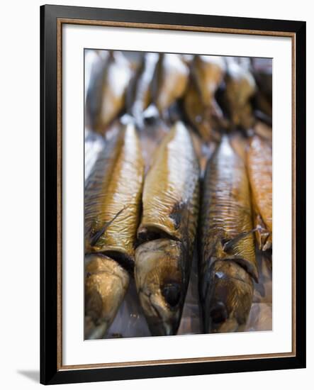 Smoked Herring in Fish Market, Bruges, Belgium, Europe-Martin Child-Framed Photographic Print