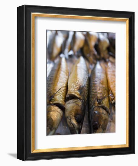 Smoked Herring in Fish Market, Bruges, Belgium, Europe-Martin Child-Framed Photographic Print