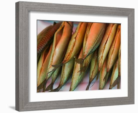 Smoked Mackerel, Bergen's Fish Market, Norway-Russell Young-Framed Photographic Print