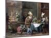Smokers and Drinkers-David Teniers the Younger-Mounted Giclee Print