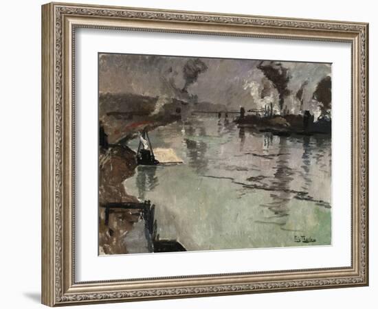 Smokestacks Along the River-Leon Bakst-Framed Giclee Print