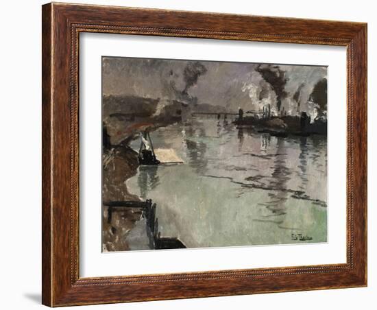 Smokestacks Along the River-Leon Bakst-Framed Giclee Print