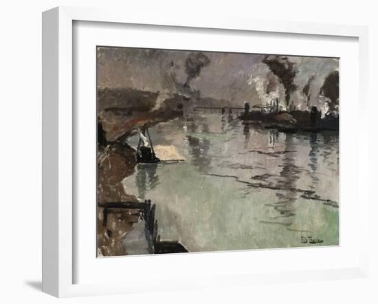 Smokestacks Along the River-Leon Bakst-Framed Giclee Print