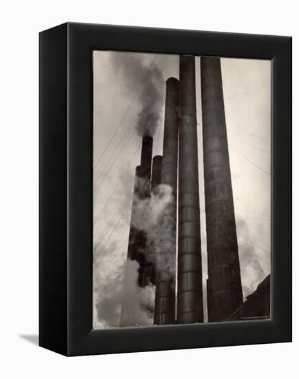 Smokestacks of Steel Plant, Taken from Boulevard of the Allies-Margaret Bourke-White-Framed Premier Image Canvas