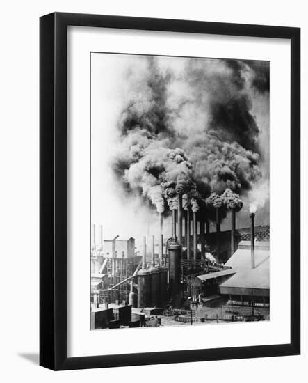 Smokestacks Polluting Pittsburgh-null-Framed Photographic Print