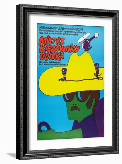 SMOKEY AND THE BANDIT, (aka MISTRZ KIEROWNICY UCIEKA), Polish poster, 1977-null-Framed Art Print