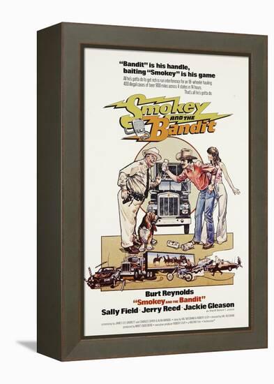 Smokey and the Bandit, from Left: Jackie Gleason, Burt Reynolds, Sally Field, 1977-null-Framed Stretched Canvas