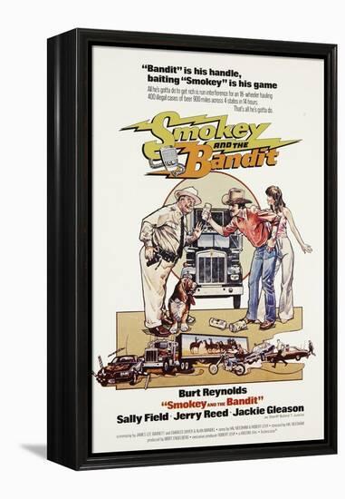 Smokey and the Bandit, from Left: Jackie Gleason, Burt Reynolds, Sally Field, 1977-null-Framed Stretched Canvas