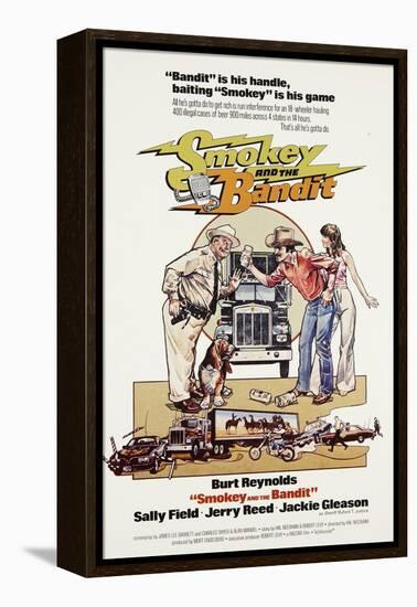 Smokey and the Bandit, from Left: Jackie Gleason, Burt Reynolds, Sally Field, 1977-null-Framed Stretched Canvas