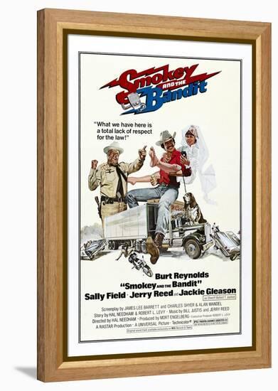 Smokey and the Bandit, from Left: Jackie Gleason, Burt Reynolds, Sally Field, 1977-null-Framed Stretched Canvas