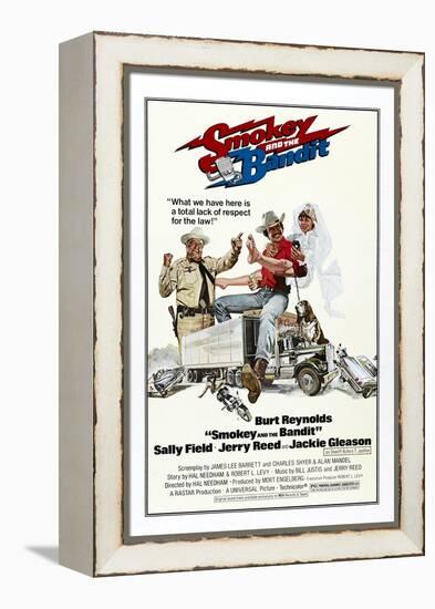 Smokey and the Bandit, from Left: Jackie Gleason, Burt Reynolds, Sally Field, 1977-null-Framed Stretched Canvas