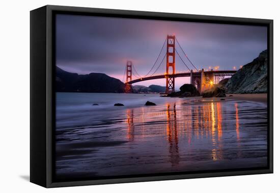 Smokey Golden Gate from Marshall Beach, Morning Light, San Francisco-Vincent James-Framed Premier Image Canvas