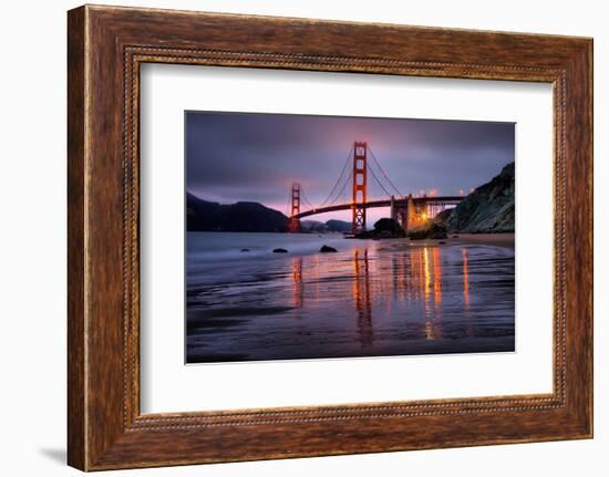 Smokey Golden Gate from Marshall Beach, Morning Light, San Francisco-Vincent James-Framed Premium Photographic Print