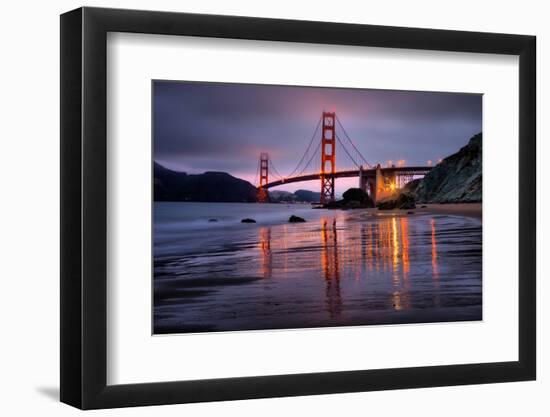 Smokey Golden Gate from Marshall Beach, Morning Light, San Francisco-Vincent James-Framed Premium Photographic Print