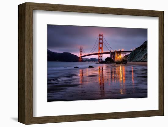 Smokey Golden Gate from Marshall Beach, Morning Light, San Francisco-Vincent James-Framed Photographic Print