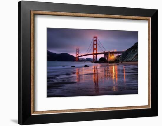 Smokey Golden Gate from Marshall Beach, Morning Light, San Francisco-Vincent James-Framed Photographic Print